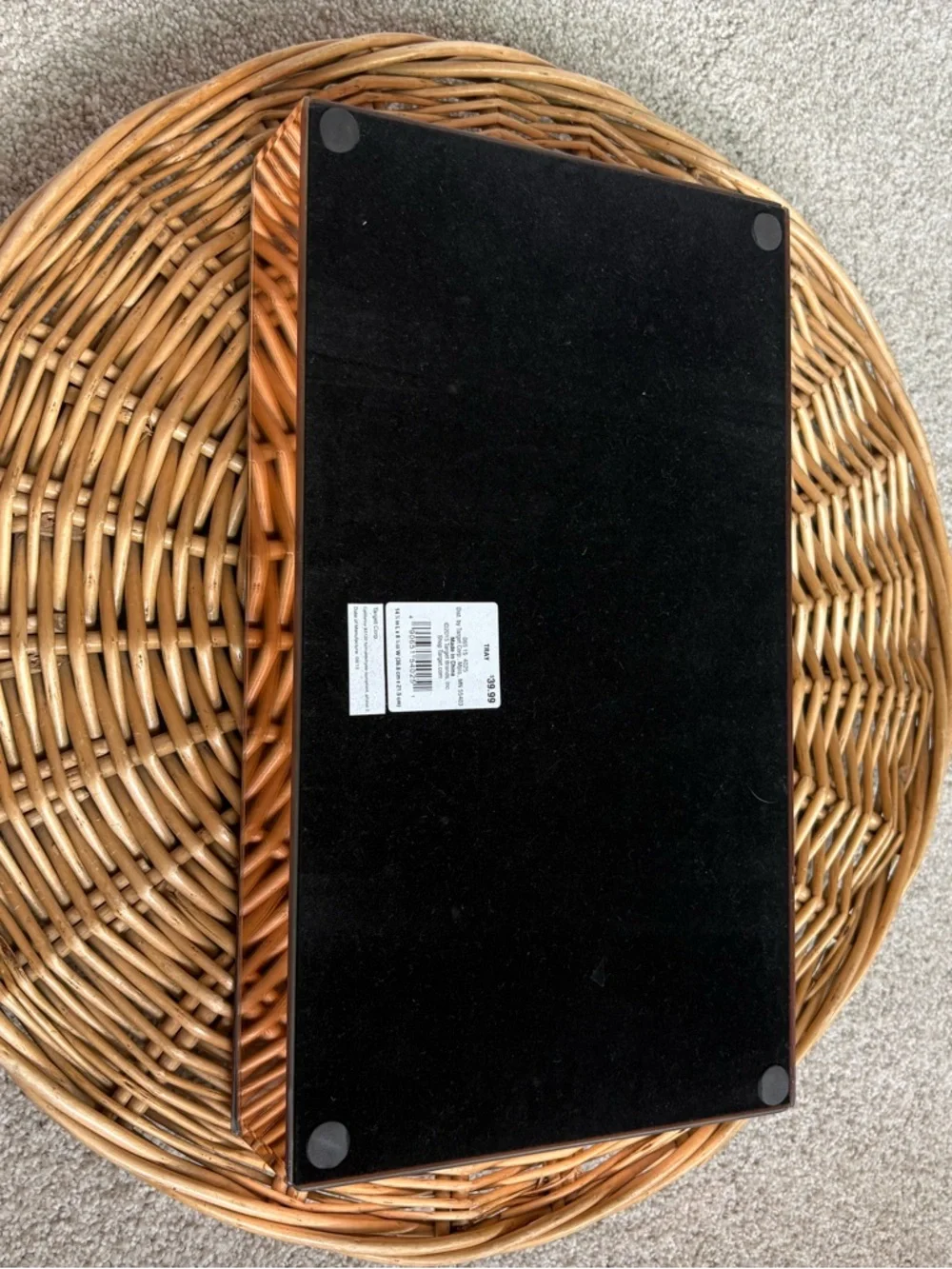 Target Copper Colored Mirrored Felt Lined Heavy Household Tray